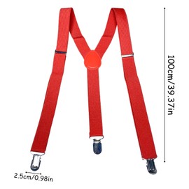 Aswewamt 3 Pcs Suspender Men, Mens Braces with Strong Metal Clips Adjustable Y Shape Heavy Duty Brace Suspenders for Men Women