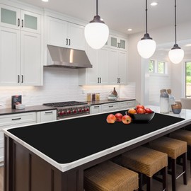 Food Grade Silicone Table Protector Mat 47x24 Inch, Heat Resistant Desk Pad for Baking/Painting/Resin/Welding, Non-Slip Waterproof Surface Easy Clean (3 Colors) (Black)