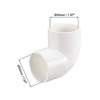 sourcing map PVC Pipe Fitting Pipe Connector 90 Degree Angle