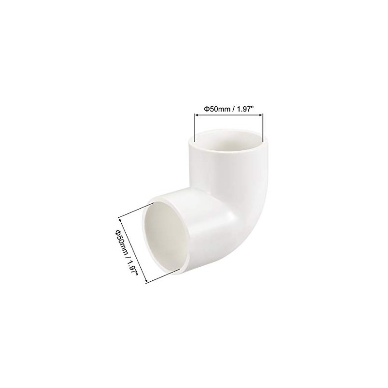 sourcing map PVC Pipe Fitting Pipe Connector 90 Degree Angle