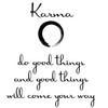 WallPops DWPQ2100 Karma Quote Wall Decal, Black