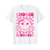 Choose Kindness Smile Face Groovy Be Kind Inspirational Kids T-Shirt