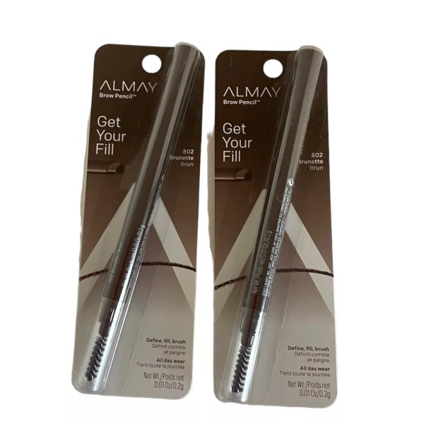 Almay Eyebrow Pencil 802 Brunette- FULL SIZE/2PC