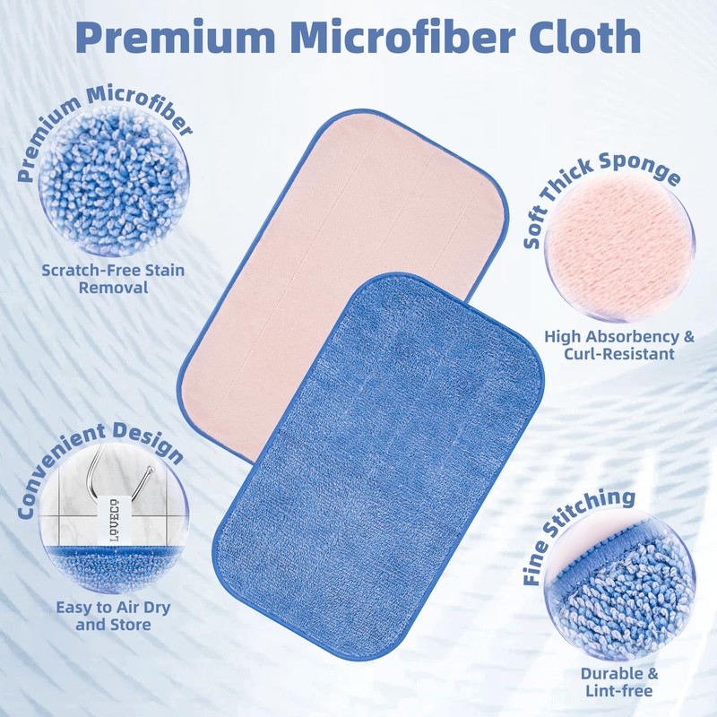 2 in 1 Microfiber Cleaning Cloth Compatible with MR SIGA