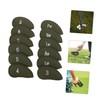 Mipcase 12pcs Golf Iron Protective Covers Thickened PU Leather Club