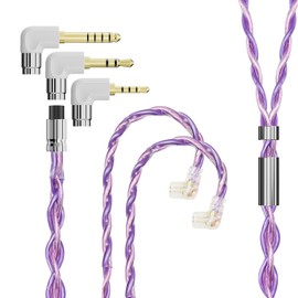 ARTTI Flex Headphone Upgrade Cable 4 Cores 268 Strands Silver-Plated 7N OCC Copper 3in1 Plug IEM Cable HiFi Earphone Wire (QDC Bend Plug)