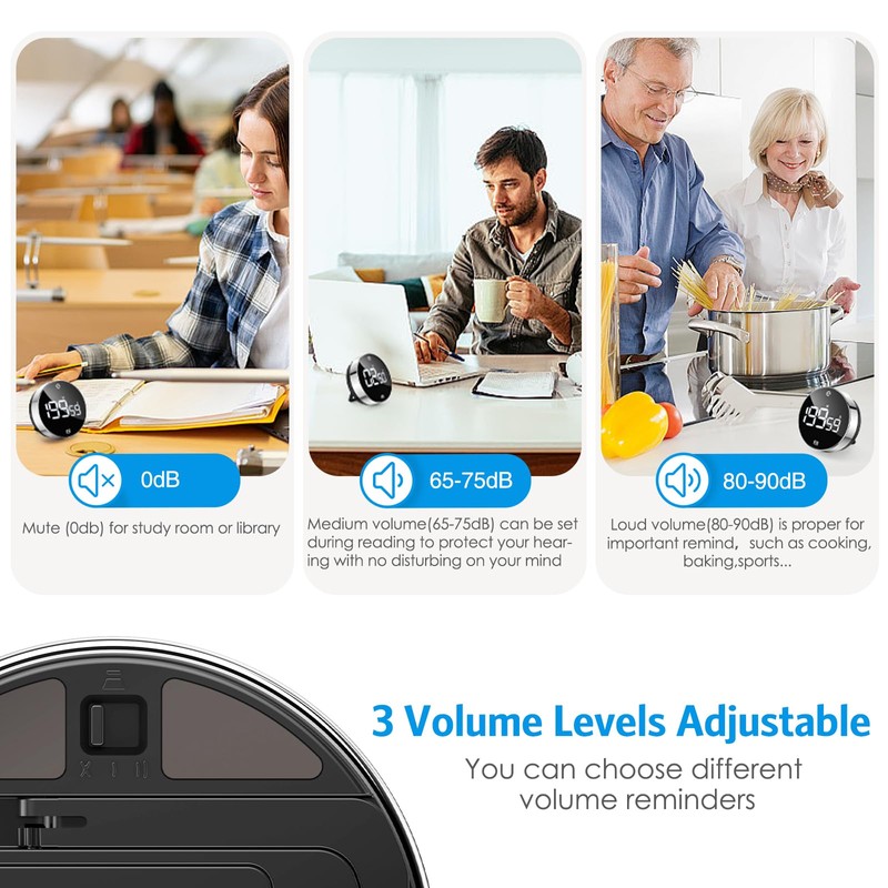 AMIR Newest 3 Digit Timers, Digital Kitchen Timer, Countdown Countup