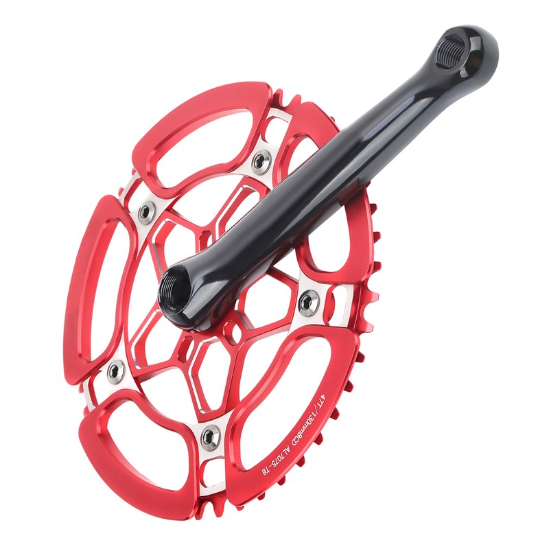 BCD130mm Bike Crankset Crank Arm Aluminium Alloy 47T Single Speed