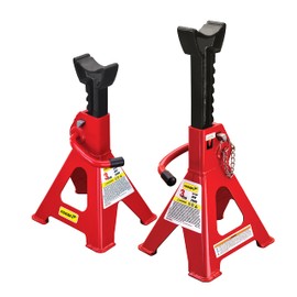 KEEAN Double Saftey Steel CAR Double Locking Jack Stand with Heavy Duty SELF Locking Ratchet Handle with Saftey PIN (3 TON)