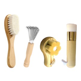 Felimoa 4 Piece Plush Brush, Pill Remover, Brush, Hand Lined, Care