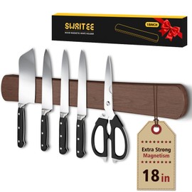 Magnetic Knife Holder for Wall, 18 Inch Wood Strong Magnetic Knife Strip, Housewarming Gifts for New Home, Kitchen Storage Space Savers, Farmhouse Kitchen Utensil Organizer Essentials
