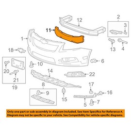Genuine GM 95963009 Bumper Energy Absorber, Front