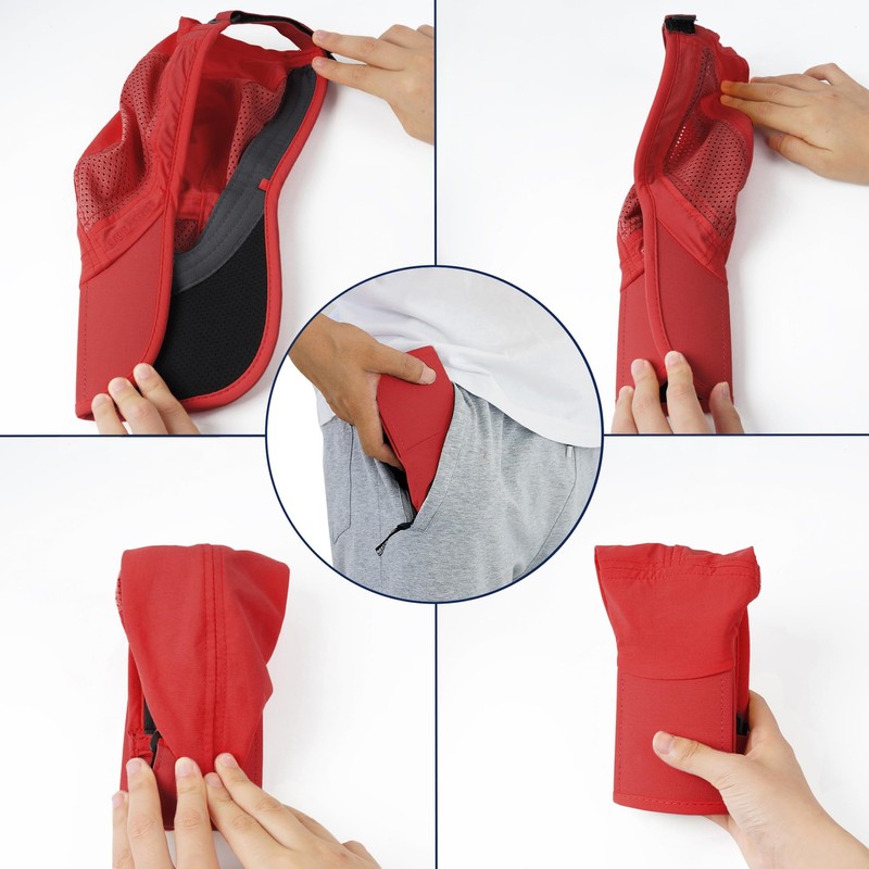 GADIEMKENSD Folding Outdoor Hat UPF 50+ Sun Protection Mesh Sports