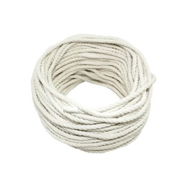 SGT KNOTS Twisted 100% Cotton Rope for DIY Projects, Crafts, Macrame Cord, Commercial, Agricultural - High Strength, Natural (7/32" x 100ft, Natural)