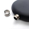 CNFLASK Black Powder Coat Matte Black 5oz Round Hip Flask