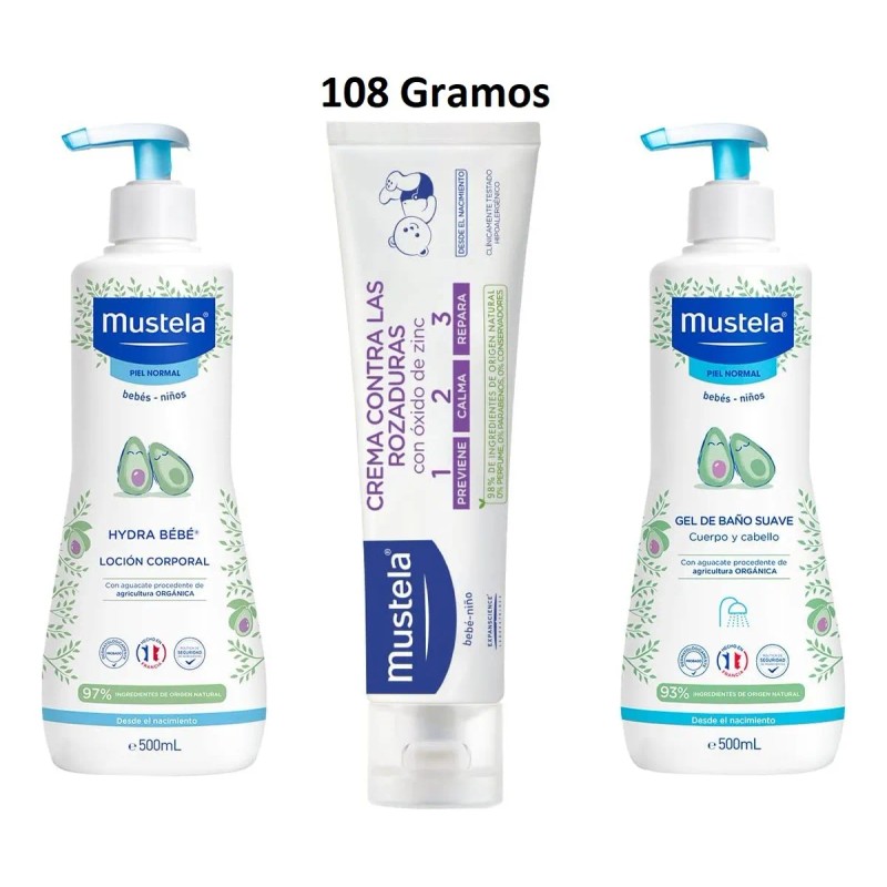 Mustela Kit Hydra Bebe / Gel De Baño / Pomada