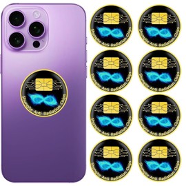 8 Pcs Blocker for Cell Phone Protection Neutralizers Stickers for Smart Phones Tablets Laptops Computer WiFi Priner TV Electronic Devices Black