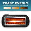 Elite Gourmet ECT4400B# Long Slot 4 Slice Toaster, Countdown Timer,