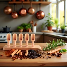 5Pcs Mini Wooden Spoon, Mini Bamboo Spoons, Bath Salt Spoon Condiment Wooden Spoon Cooking Spoons for Kitchen and Dining Spices Beans Rice Flour Sugar Tea