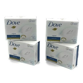 Dove Jabón en barra Original Beauty, 4 unidades, 135 g/4,75 oz, paquete de 4 (estándar, 4 unidades)