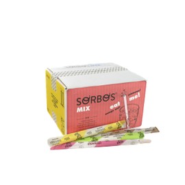 Sorbos Edible Straws, Flavor Mix Variety, Chocolate, Lemon, Lime, Strawberry, Individually Packaged, No PFAS, No Allergens, No Gluten, 7.4 inches long (Pack of 200)