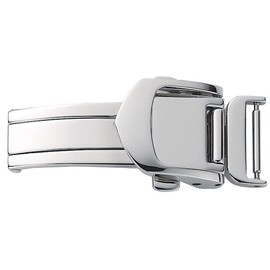 Bambi ZS0007P Leather Buckle D-Buckle Silver, 0.7 inches (18 mm)