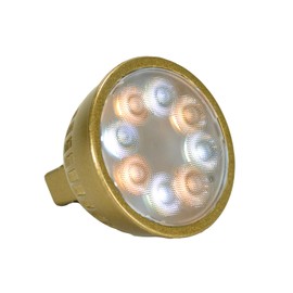 Unique Lighting Systems Flex Gold Vivid Series MR16 5W 40 Degree Color Changing Red Green Blue LED Bulb (LED-5W-BM6F-RGB27)