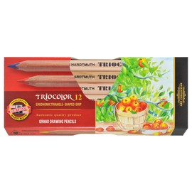 Koh-i-noor 12 Triocolor Drawing Colored Pencils. 3152