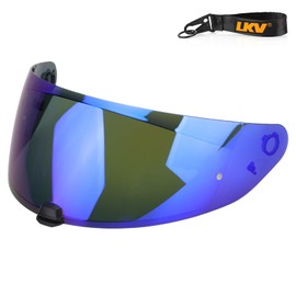 LKV HJ-31 Motorcycle Helmet Visor - i10 Helment Visor UV Protection Face Shield Accessories Replacement for i10 HJ31 i70 (Dark Blue)
