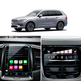 LANTU 2PCS Car Screen Protector for Volvo XC40 XC60 XC90 V90 V60 S90 S60 2016-2023 Accessories Navigation & Air Conditioning Touchscreen Protector Film Tempered Glass HD Clear 8.7''