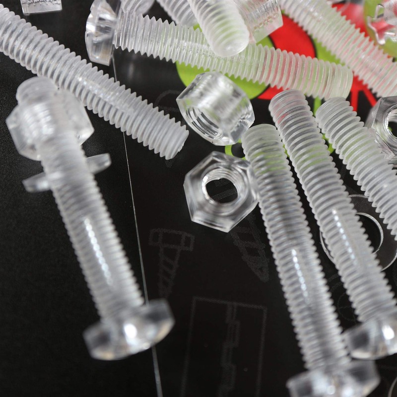 Pack of 60 Transparent Clear Plastic Acrylic M5 x 30mm