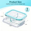3 Pack Glass Snack Containers, Glass Snack Pack Containers with