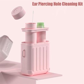 Ear Piercing Cleaning Kit, Ear Hole Ear Care Kit, With 240pcs Ear Piercing Hole Cleaner Floss & 10ml Cleaning Solution, Quick And Easy Use For Women Men (Mix*2)