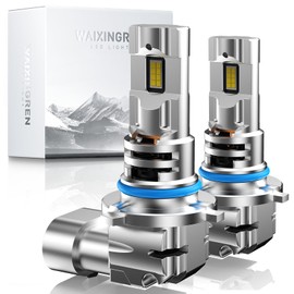 WAIXINGREN 9005 HB3 Led Headlight Bulb, 60W 26000LM 400% Ultra Brightness with Fan, 6500K White with High-Efficiency Cooling System, Canbus Ready, Plug and Play, Pack of 2 (9005/HB3)