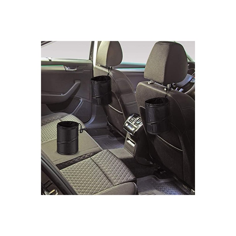 LALOCAPEYO Car Trash Can, Portable Garbage Bin, Collapsible Pop-up Water
