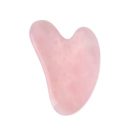 Quartz Rose Jade Roller and Gua Sha Facial Set Kit for Face Skincare, Stone Sculpting Tool, Massager Roller for Skin Care,Gift For Men And Women (Rose)