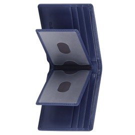 VISOUL 12 Card Slots, Pass Case, License Holder, Card Case, License Case, Cowhide Leather, Card Case, Regular Case, Men's, Women's, Italian Leather Mini Wallet, Thin Card Case, Lightweight Case, Pass