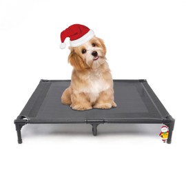 suddus Elevated Dog Bed Waterproof Outdoor, Portable Raised Dog Bed, Dog Bed Off The Floor, Dog Bed Easy Clean Indoor or Outdoor Use, Medium, Grey