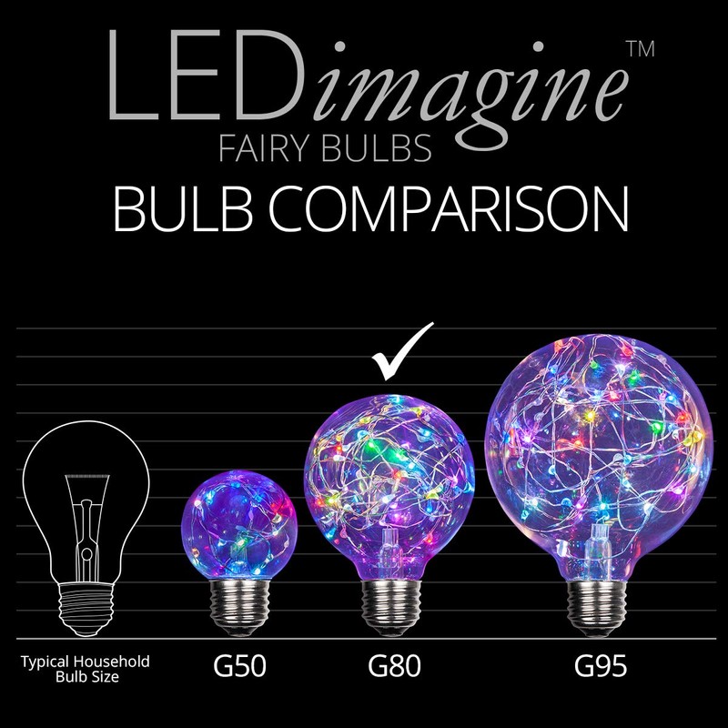 LEDimagine Fairy String Light Bulb Fairy Lights, LED Globe Fairy