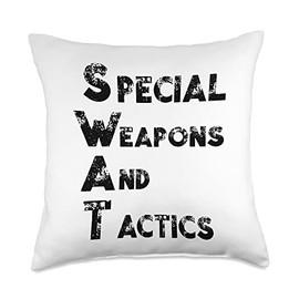 Special Weapons And Tactics SWAT Team Police Costume Throw Pillow