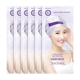 Vitalizing Nutrition Hair Pack - Korean Hair Treatment for Dry Damaged Frizzy Hair - Herbal Deep Conditioner with Ginseng - K-Beauty Hair Mask 6 Pack (35g / 1.23 fl. oz)