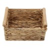 HDKJ Storage Basket Made by Water Hyacinth with Wood Handles,