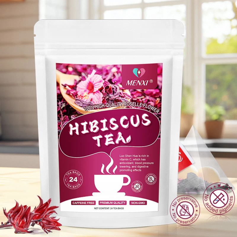 MENXI 24ags Hibiscus Flower Tea Bags - Blood Pressure Balance