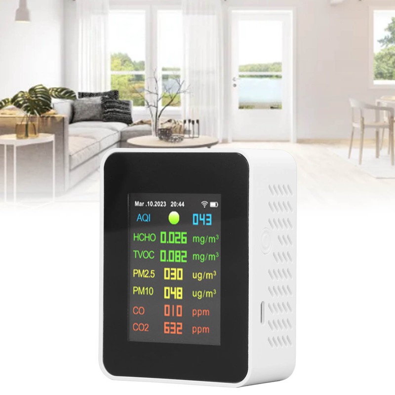 9 in 1 Air Quality Monitor WiFi Air Detector Color