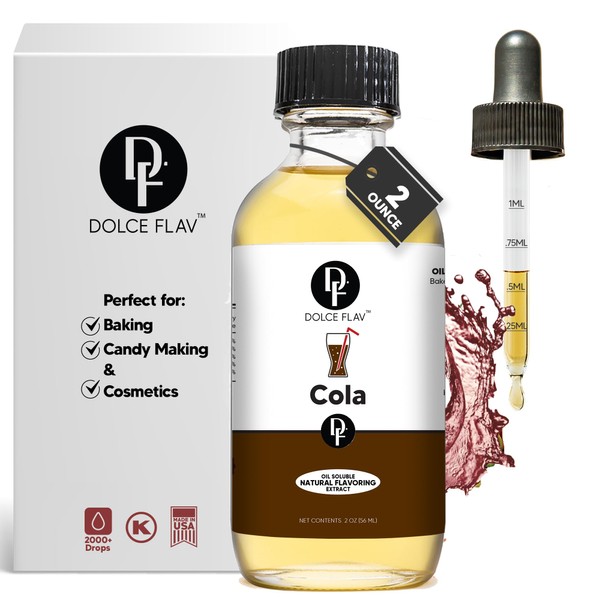 Dolce Flav Natural Cola Extract - 2 Ounce Oil-Soluble Multipurpose