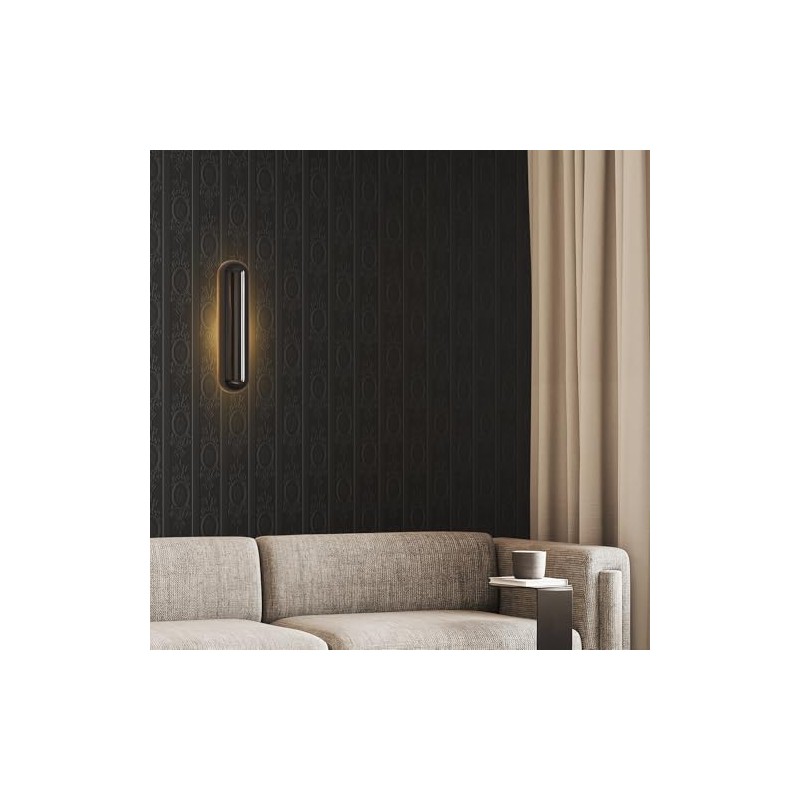 JiffDiff Wallpaper Peel and Stick Textured, 3D Black Embossed Wall