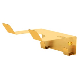 Snailhouse Hair Dryer Holder, Wall Mount Self Adhesive Stainless Steel Blow Dryer Hanger Organizer with Hooks for Plug&Cord, Gold