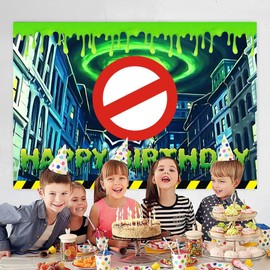 Ghost Movie Background Birthday Banner Backdrop for Kids Birthday Party Supplies Decorations (5x3ft)
