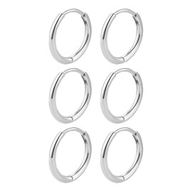 Mochity 3-7 Pairs Gold Earrings for Men and Women, 316L Stainless Steel Hoop Earrings, Silver, Earrings 14K Gold-Plated, Hypoallergenic Small Hoop Earrings, Stainless Steel, Stainless Steel