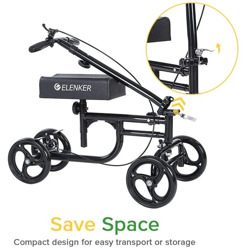 ELENKER Steerable Knee Walker Deluxe Portable Medical Scooter Foot Injury